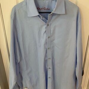 Robert Graham Sky Blue Casual Button Down Shirt